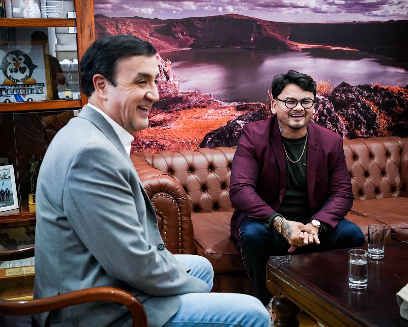 Grasso recibió a Marcos “Chino” Maidana, que valoró el respaldo del Municipio para la velada boxística en Río Gallegos