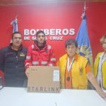 El Club de Leones donó una antena Starlink al cuartel de Bomberos deseadense