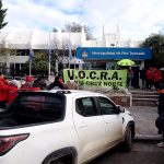 UOCRA se manifestó en el Municipio de Pico Truncado y entregó un petitorio por la falta de trabajo