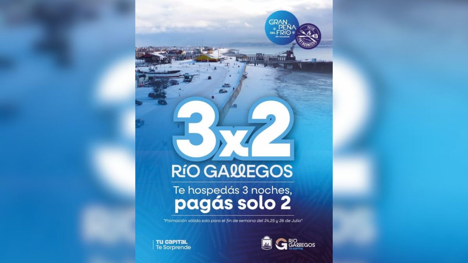 La Municipalidad de Río Gallegos invita a disfrutar la Gran Peña del Frío con beneficios en hotelería