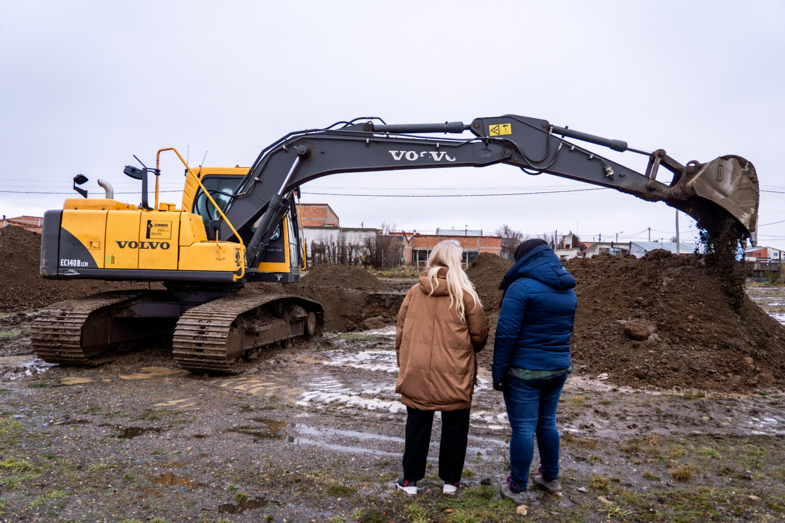 Municipio ejecuta obras en el barrio San Benito para drenar el agua acumulada por lluvias y deshielo