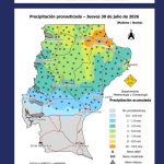 Se esperan precipitaciones de intensidad débil a moderada durante los días 30 y 31 de julio